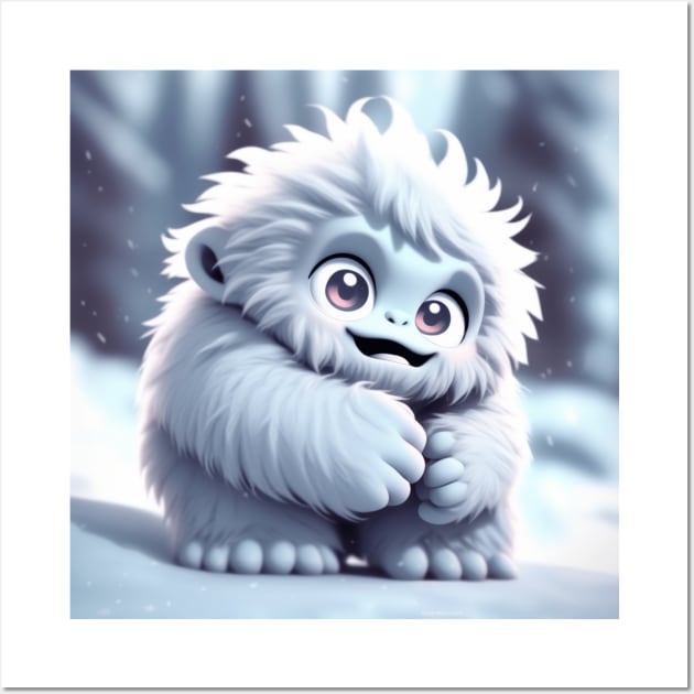 Cute baby yeti Wall Art by Spaceboyishere